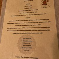 Main menu at Rotas da Ilha Verde in Sao Miguel