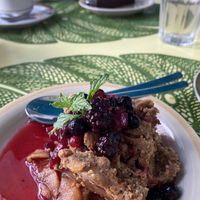 Apple crumble (vegan option)  at Rotas da Ilha Verde in Sao Miguel