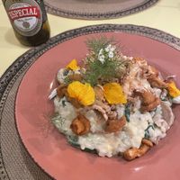 Mushroom and chard risotto   at Rotas da Ilha Verde in Sao Miguel