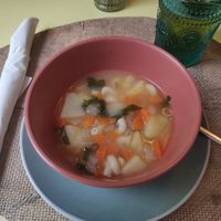 Lunch box 1/2 vegetable soup at Rotas da Ilha Verde in Sao Miguel
