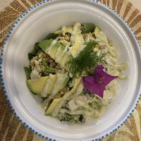 Avocado, milet and vegetable salad  at Rotas da Ilha Verde in Sao Miguel