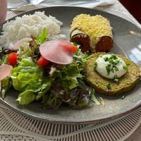 Mix of main vegan main dishess  at Rotas da Ilha Verde in Sao Miguel