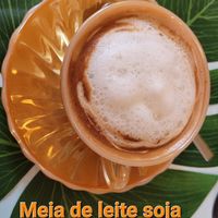 Coffee with soy milk at Rotas da Ilha Verde in Sao Miguel