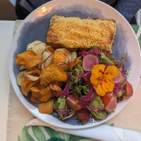 zucchini cannelloni with sweet potato chips at Rotas da Ilha Verde in Sao Miguel