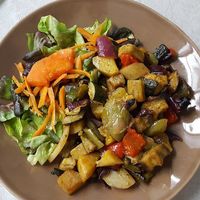 Vegan Ratatouille during lunch at Rotas da Ilha Verde in Sao Miguel