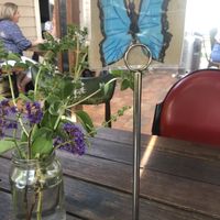 Fresh flowers on every table 🦋 at Garden Grub Cafe in Wingham