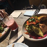 Vegan falafel bowl at Garden Grub Cafe in Wingham