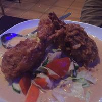 Panang Curry with Fried Chicken Drumsticks at PingAn Veggie Time in Bowden
