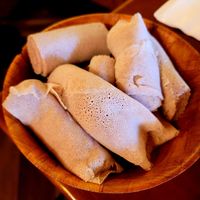 Injera at Enssaro Ethiopian Restaurant in Oakland