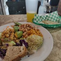 Mixed plate at El Jardin Buffet Nutricional Vegetariano in Guadalajara