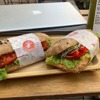 Vegan sandwiches  at Tökmag Vegan Street Food in Budapest