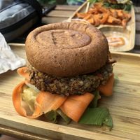 Pineapple burger 🤤 at Tökmag Vegan Street Food in Budapest
