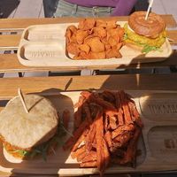 Super squash burger at Tökmag Vegan Street Food in Budapest