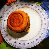"Tökmag" burger, sweet and spicy 🙂 at Tökmag Vegan Street Food in Budapest