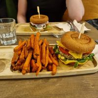 Super squash and nacho burger 🍔 at Tökmag Vegan Street Food in Budapest