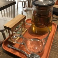 Tea service   at Tökmag Vegan Street Food in Budapest