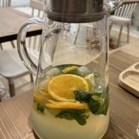 Sugar free lemonade  at Tökmag Vegan Street Food in Budapest