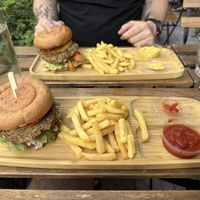 Amazing burgers   at Tökmag Vegan Street Food in Budapest