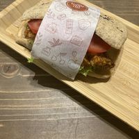Chipotle tofu sandwich   at Tökmag Vegan Street Food in Budapest
