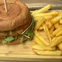 Squash burgerrs  at Tökmag Vegan Street Food in Budapest