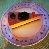 Lavender-lemon cake at Tökmag Vegan Street Food in Budapest