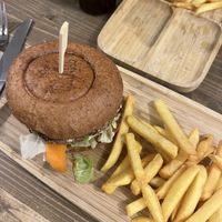 Satay burger   at Tökmag Vegan Street Food in Budapest