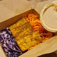 Tofu Asian box at Tökmag Vegan Street Food in Budapest
