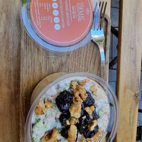 Broccoli, walnut salad at Tökmag Vegan Street Food in Budapest