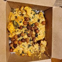 Chickpea curry at Tökmag Vegan Street Food in Budapest