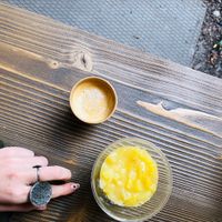 Vanilla Tapioca with pineapple 🔥 at Tökmag Vegan Street Food in Budapest