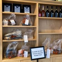 Carryout pick up shelf at Basil Asian Bistro in Wooster