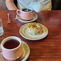 Vegan donut at Bistro Red Beet in Wasilla