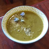 Vegan soup at Bistro Red Beet in Wasilla