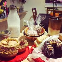 Chocolate covered nuts, little pies and a bundt cake! at Bistro Red Beet in Wasilla