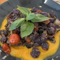 Gnocchi de patata morada  at Pizzi & Dixie in Madrid