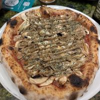 Garlic Pistacio Pizza at Pizzi & Dixie in Madrid