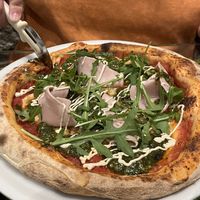 mortadela y pesto  at Pizzi & Dixie in Madrid