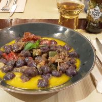 Purple Gnocchi at Pizzi & Dixie in Madrid