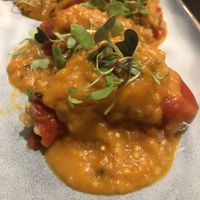 Pimientos rellenos at Pizzi & Dixie in Madrid