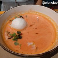 Gazpacho de sandía con helado de mojito at Pizzi & Dixie in Madrid