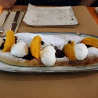 Sweet Calzone (to share, because is too big) at Pizzi & Dixie in Madrid