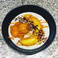 chia pudding at Bana in Tel Aviv