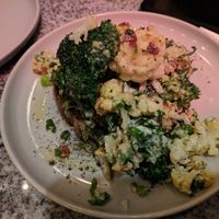 Broccoli and cauliflower bruschetta at Bana in Tel Aviv