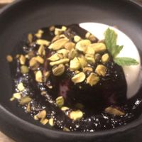 Panna cotta at Bana in Tel Aviv