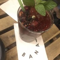 Cold tea at Bana in Tel Aviv