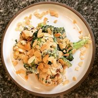 Broccoli, cauliflower, cashew cream at Bana in Tel Aviv