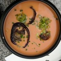 Cherry tomato Gazpacho  at Bana in Tel Aviv