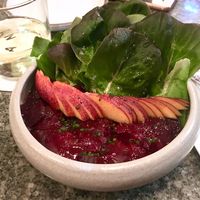 Apricot and beetroot at Bana in Tel Aviv