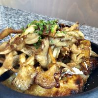 Amazing mushrooms and potatoes at Bana in Tel Aviv