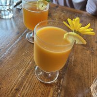 Kombucha, and the detox juice was our favorite  at Vegan Agrivilla I Pini in San Gimignano